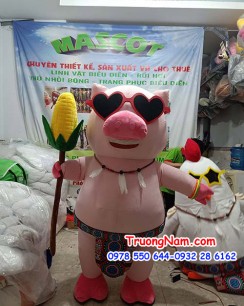 Mascot HEO thổ dân - Mascot Aboriginal pink pig